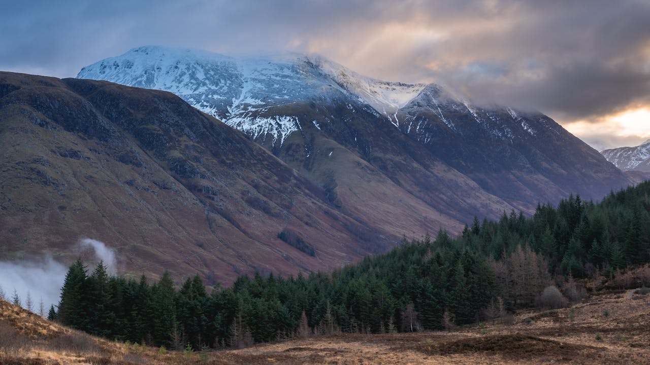 Ben Nevis with a moody sky, Fort William Scotland.